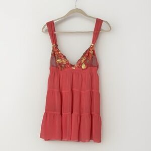 Y2K Fairycore Soft Girl Milkmaid Babydoll Dress Nightie 30 Inch Bust Lavender